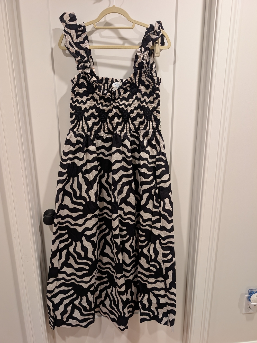 Loft Black and White Print Sundress